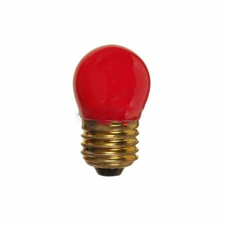 AMERICAN IMAGINATIONS 7.5W Bulb Socket Light Bulb Red Glass AI-37624